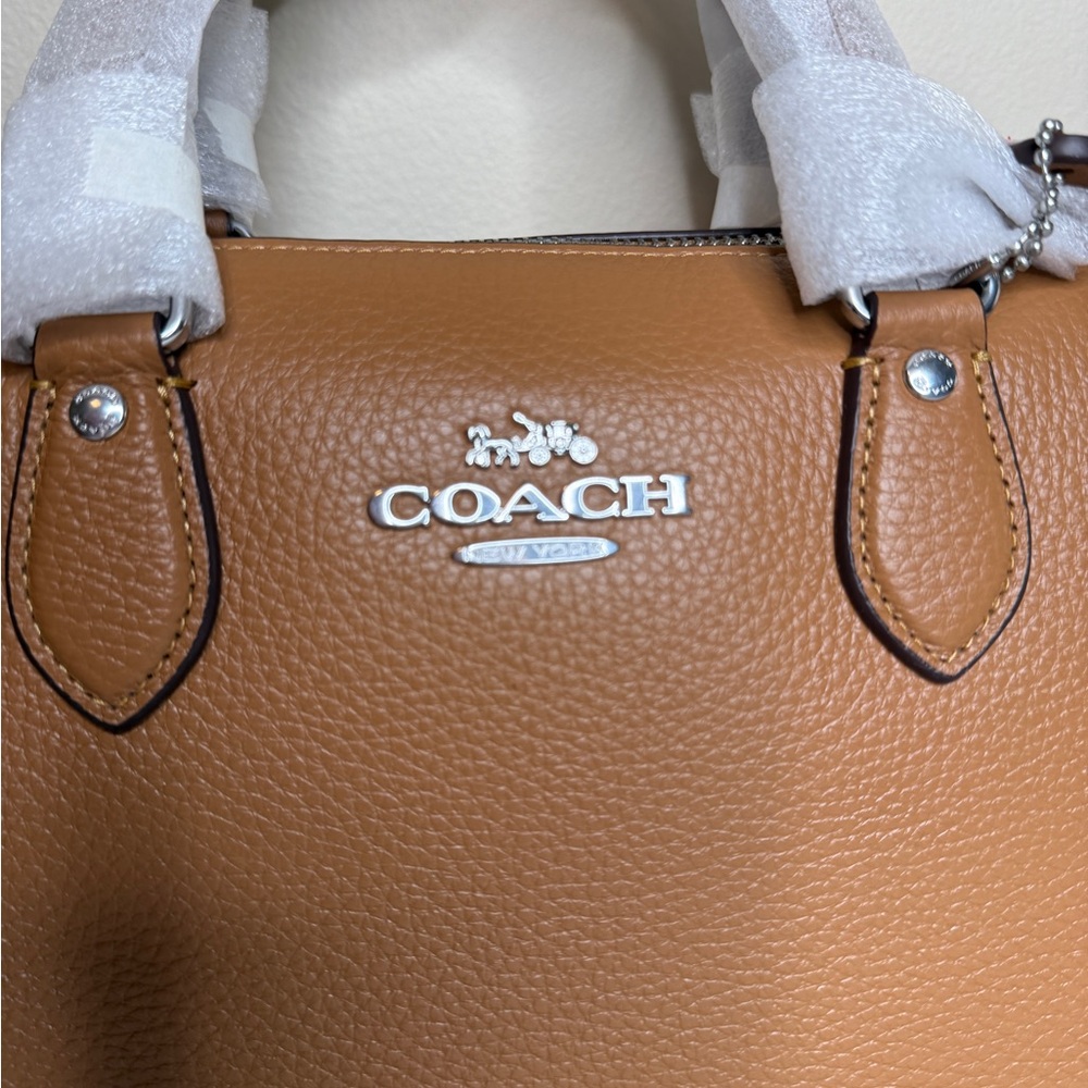 Coach Georgia Satchel Bag in Light Saddle/Silver NWT - Picture 3 of 10
